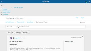 Citi Flex Line of Credit?? - myFICO® Forums - 73829