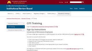 CITI Training | Office of the Vice President for Research
