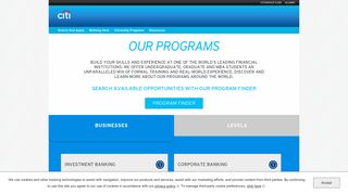Citi Our Programs - Citi Program Finder
