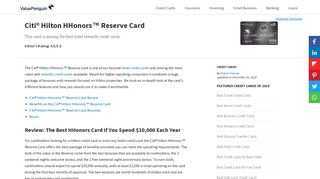 Citi Hilton HHonors Reserve: A Great Hilton Card Focusing On ...