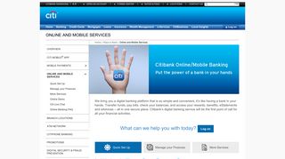 Online and Mobile Services - Citibank Hong Kong