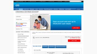 Checking (Current) & Savings Account - Open Bank Account ... - Citibank