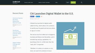 Citi Launches Digital Wallet in the U.S. - CreditCardReviews.com