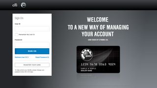 BRP Credit Card: Sign On - Citibank