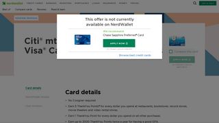 Citi® mtvU™ Platinum Select® Visa® Card for College ... - NerdWallet