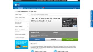 PremierMiles Signature/ Platinum credit card Benefits ... - Citi.com