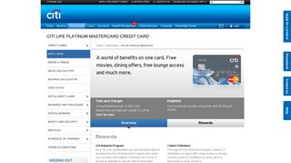 Citi Life Platinum Mastercard Credit Card Benefits – Citibank UAE