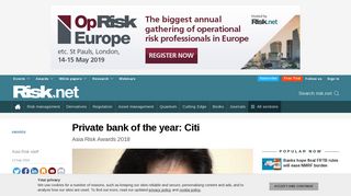 Private bank of the year: Citi - Risk.net