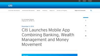 Citi Launches Mobile App Combining Banking, Wealth Management ...