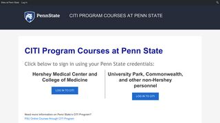 CITI Program Courses at Penn State –