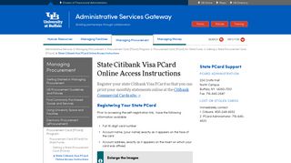 State Citibank Visa PCard Online Access Instructions - Administrative ...