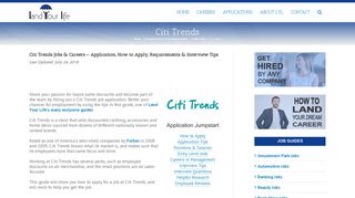 Citi Trends Application | 2019 Careers, Job Requirements & Interview ...