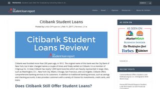 Citibank Student Loans - The Student Loan Report