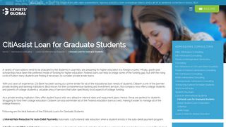 CitiAssist Loan for Graduate Students - Experts' Global