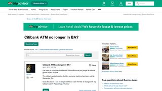 Citibank ATM no longer in BA? - Buenos Aires Forum - TripAdvisor