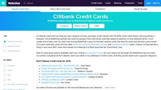 Citi Credit Cards: Get 2019's Best Citibank Credit Card - WalletHub