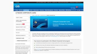 Corporate Credit Card - Apply for Business Credit Cards ... - Citibank