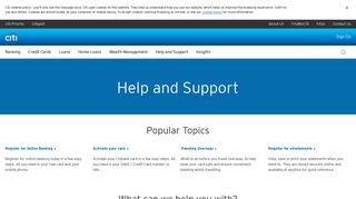 Online Services - Citibank Australia