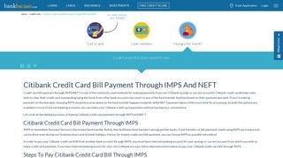 Citibank Credit Card Bill Payment Through IMPS And NEFT