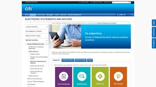Electronic Statements | Electronic Advices - Citibank Singapore