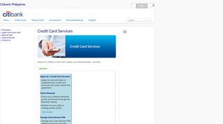 Citibank credit card services Philippines