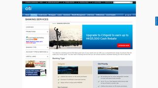 Banking Services - Citi Hong Kong - Citibank