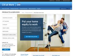 Citi at Work - Products & Services - Home Equity Overview