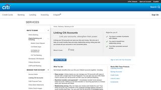Citibank®: Account Linking Services - Citibank - Citi.com