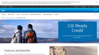 Ready Credit account features - Citibank