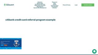 citibank-credit-card-referral-program-example - Referral SaaSquatch