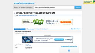 site03.remoteoffice.citigroup.com at WI. Citi Remote Office Web Portal