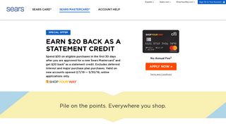 Sears Mastercard® - Compare Benefits and Apply - Credit Cards
