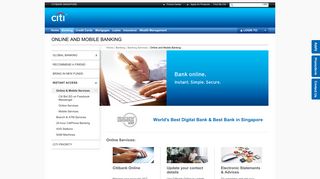 Online and Mobile Banking Services | Citibank Singapore