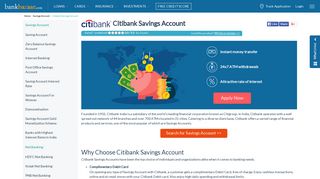Citibank Savings Account : Minimum Balance & Interest Rates