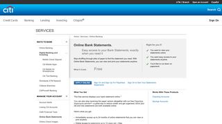 Citibank®: Online Bank Statements - Citibank - Citi.com