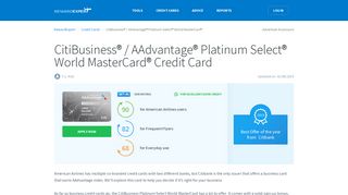 CitiBusiness® / AAdvantage® Platinum Select® World MasterCard®
