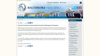 Homeowners - Welcome to Baltimore Housing