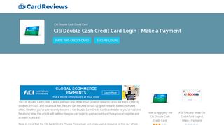 Citi Double Cash Credit Card Login | Make a Payment - Card Reviews