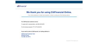 CitiFinancial - Citibank - Citi.com