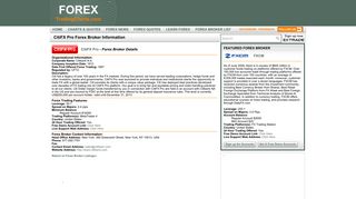 CitiFX Pro Forex Broker Information - FOREX TradingCharts.com