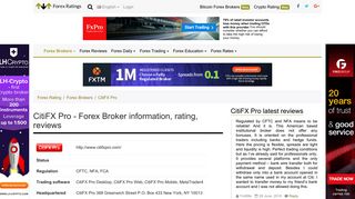 CitiFX Pro - Detailed information about CitiFX Pro on Forex-Ratings.com