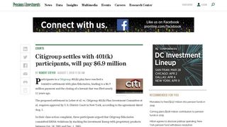 Citigroup settles with 401(k) participants, will pay $6.9 million ...