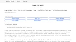 www.citihealthcard.accountonline.com - Citi Health Card Customer ...
