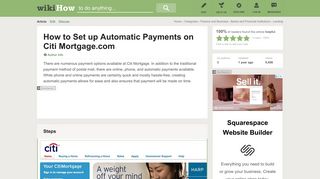 How to Set up Automatic Payments on Citi Mortgage.com: 12 Steps