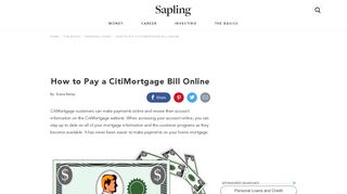 How to Pay a CitiMortgage Bill Online | Sapling.com