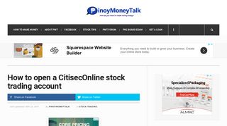 How to open a CitisecOnline stock trading account - PinoyMoneyTalk.com