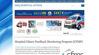Hospital Citizen Feedback Monitoring Program (CFMP) | DHQ ...
