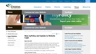 New myPolicy and Update to Website Login - Citizens Property ...