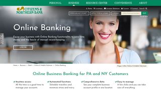 Online Banking - Citizens & Northern Bank