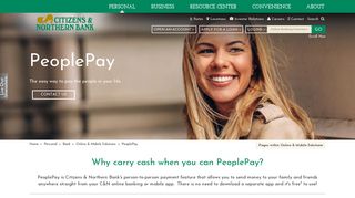 PeoplePay | P2P Payments | Citizens & Northern Bank